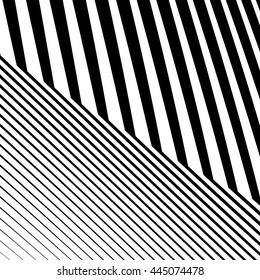 Lines with distortion. Edgy, wavy lines monochrome geometric pattern.