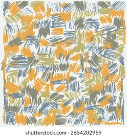 Padrão Doodle de Linhas - Várias Cores no Fundo Claro - Vetor de Ilustração Desenhado à Mão - Cinquenta