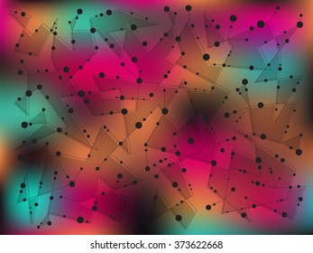 Lines and dots abstract geometric background. Colorful trendy texture. Vector illustration can be used for web design, wallpapers, fabric, cases and printed products.
