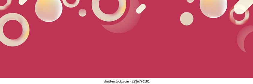 Linien und Punkte Neuer abstrakter Hintergrund auf rosafarbenem Viva Magenta Farbe futuristische Elemente Banner geometrisch rosa Farbverlauf