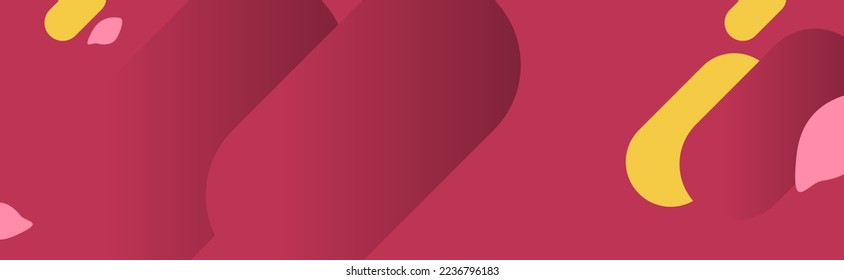 Lines and dots New Abstract background on real pink Viva Magenta color futuristic elements banner geometric pink gradient