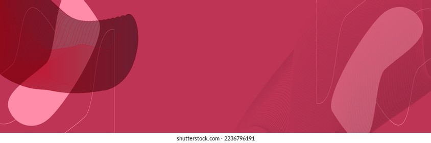 Líneas y puntos Nuevo fondo abstracto sobre el color real rosa Viva Magenta elementos futuristas banner degradado geométrico rosa