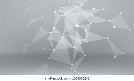 lines and dots on grey background