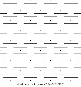 Lines, dots seamless pattern. Stripes, mini circles print. Ethnic illustration. Folk background. Abstract ornament. Strokes, spots wallpaper. Line, dot shapes backdrop. Textile print, vector work