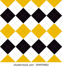 Lines Dots Yellow Black White Diamond Background Vector Illustration
