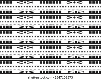 Lines, dotted lines, arrows, squares, circles