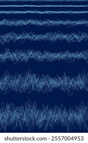 lines drawing of sound wave with different amplitude. Soundwave in simple linear style for banner music, webinar, online training. vector illustration