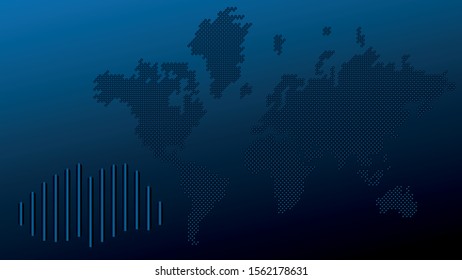 Lines and earth, science and technology background