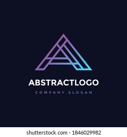 lines elegant letter A logo idea icon Concept vector, eps template download