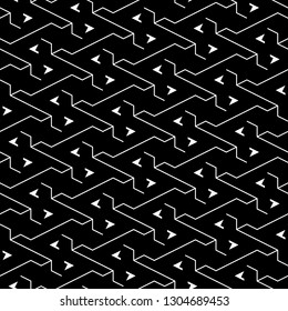 Lines, figures ornament. Geometric motif. Seamless pattern. Digital paper, textile print, web design, abstract backdrop. Geometrical wallpaper.Geometrical wallpaper. Modern backdrop.Vector work