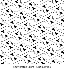 Lines, figures ornament. Geometrical wallpaper. Geometric motif. Digital paper, textile print, web design, abstract backdrop. Geometrical wallpaper. Seamless pattern. Modern backdrop.Vector work.