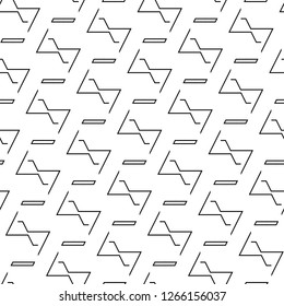 Lines, figures ornament. Modern backdrop. Geometric motif. Digital paper, textile print, web design, abstract backdrop. Geometrical wallpaper. Seamless pattern. Vector work
