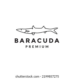 Lines Fish Barracuda Logo Design