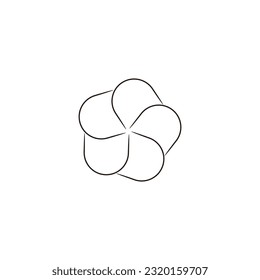 Lines, fold, pentagon geometric symbol simple logo vector