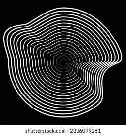 Lines Form . Spiral Vector Illustration .Technology round. Wave Logo . Design element . Abstract Geometric shape 