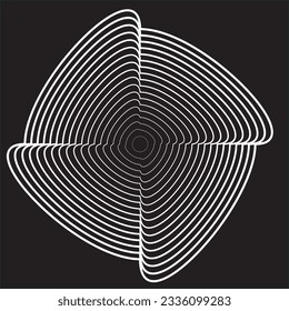 Lines Form . Spiral Vector Illustration .Technology round. Wave Logo . Design element . Abstract Geometric shape 