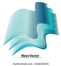 The lines form waves, light blue, multi-layered and transparent, this image can also depict logos and symbols for companies or organizations that are sea-minded.