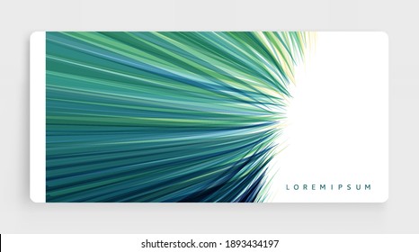 Lines forming track of speed movement. Transparent overlapping stripes on white background with space for text. 3d vector illustration for advertising, marketing or presentation.