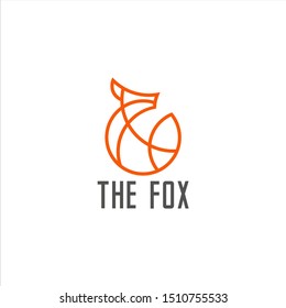 Lines fox logo design. Animal wildlife vector logotype
