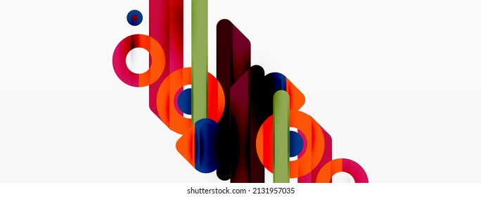 Fondo geométrico de las líneas. Plantilla de negocio de composición de bandas y anillos para papel de pared, pancarta, fondo o aterrizaje