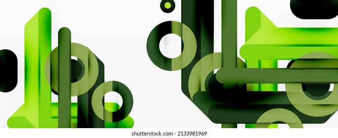 Fondo geométrico de las líneas. Plantilla de negocio de composición de bandas y anillos para papel de pared, pancarta, fondo o aterrizaje