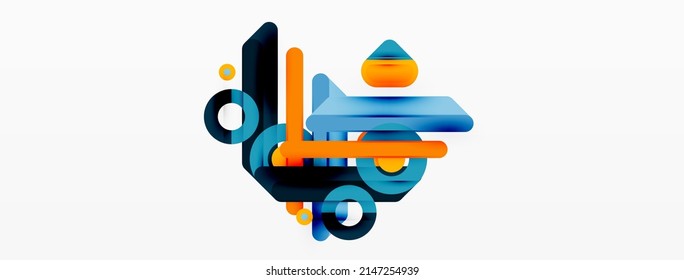 Fondo geométrico de las líneas. Plantilla de negocio de composición de bandas y anillos para papel de pared, pancarta, fondo o aterrizaje