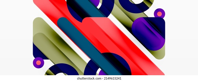 Lines geometric background. Stripes and rings composition business template for wallpaper, banner, background or landing