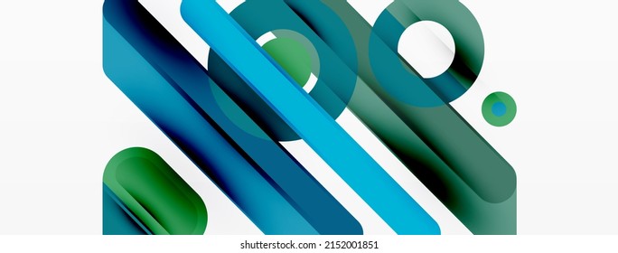 Lines geometric background. Stripes and rings composition business template for wallpaper, banner, background or landing
