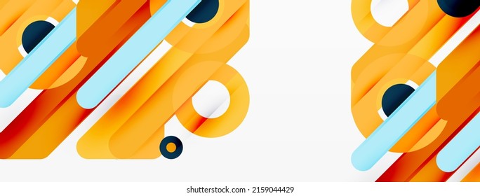 Fondo geométrico de las líneas. Plantilla de negocio de composición de bandas y anillos para papel de pared, pancarta, fondo o aterrizaje