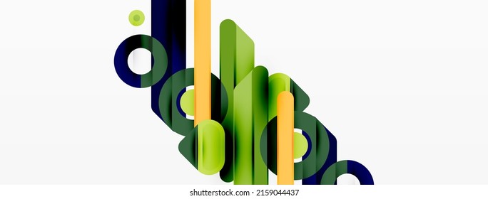 Fondo geométrico de las líneas. Plantilla de negocio de composición de bandas y anillos para papel de pared, pancarta, fondo o aterrizaje