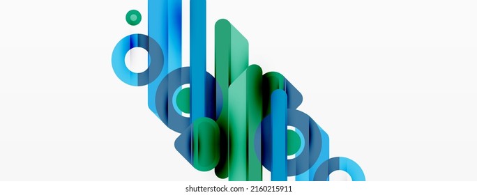 Lines geometric background. Stripes and rings composition business template for wallpaper, banner, background or landing