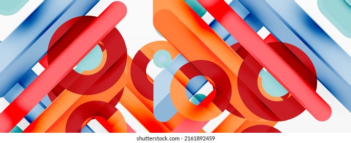 Fondo geométrico de las líneas. Plantilla de negocio de composición de bandas y anillos para papel de pared, pancarta, fondo o aterrizaje