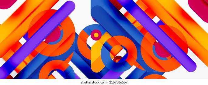 Fondo geométrico de las líneas. Plantilla de negocio de composición de bandas y anillos para papel de pared, pancarta, fondo o aterrizaje
