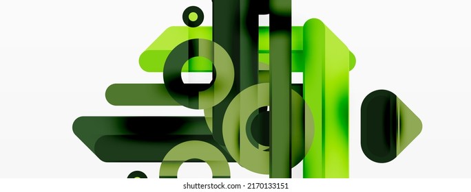 Lines geometric background. Stripes and rings composition business template for wallpaper, banner, background or landing