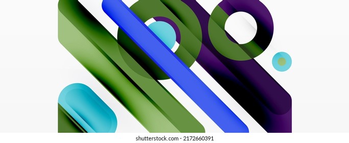 Lines geometric background. Stripes and rings composition business template for wallpaper, banner, background or landing