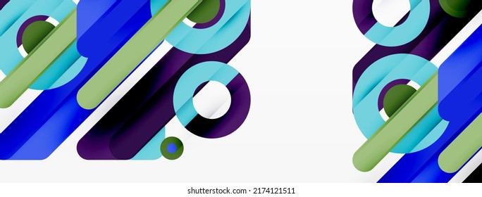 Fondo geométrico de las líneas. Plantilla de negocio de composición de bandas y anillos para papel de pared, pancarta, fondo o aterrizaje