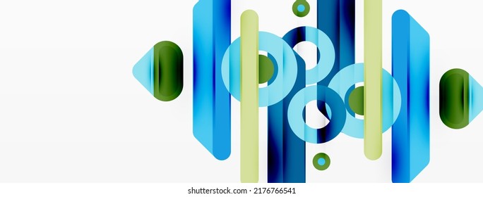 Lines geometric background. Stripes and rings composition business template for wallpaper, banner, background or landing