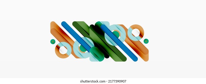 Lines geometric background. Stripes and rings composition business template for wallpaper, banner, background or landing