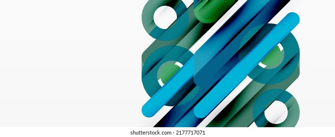 Lines geometric background. Stripes and rings composition business template for wallpaper, banner, background or landing