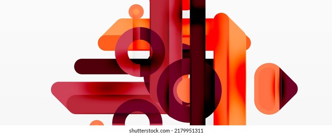 Lines geometric background. Stripes and rings composition business template for wallpaper, banner, background or landing