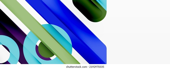 Fondo geométrico de las líneas. Plantilla de negocio de composición de bandas y anillos para papel de pared, pancarta, fondo o aterrizaje