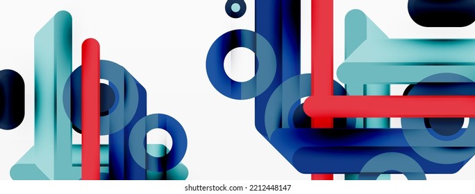 Fondo geométrico de las líneas. Plantilla de negocio de composición de bandas y anillos para papel de pared, pancarta, fondo o aterrizaje
