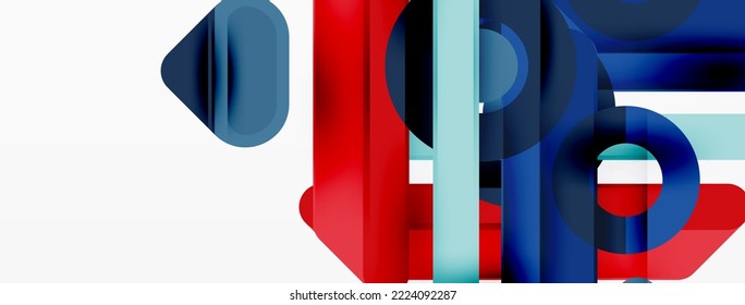 Lines geometric background. Stripes and rings composition business template for wallpaper, banner, background or landing