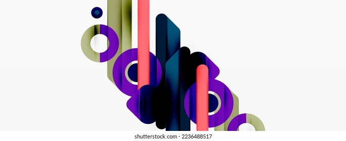 Fondo geométrico de las líneas. Plantilla de negocio de composición de bandas y anillos para papel de pared, pancarta, fondo o aterrizaje