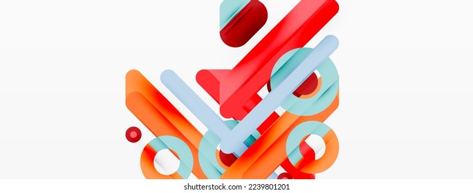 Lines geometric background. Stripes and rings composition business template for wallpaper, banner, background or landing