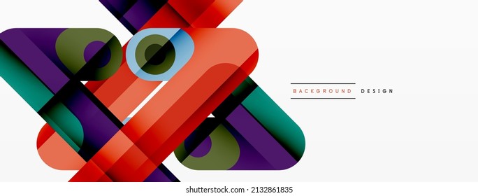 Lines geometric creative abstract background. Bright color line composition for wallpaper, banner, background or landing