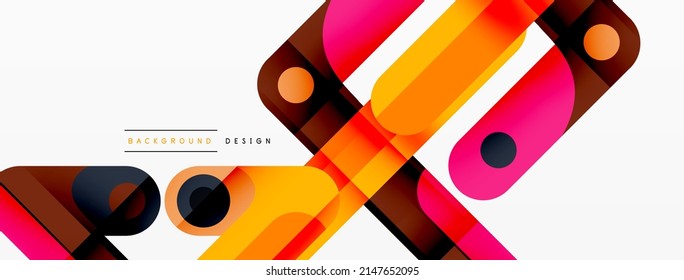 Lines geometric creative abstract background. Bright color line composition for wallpaper, banner, background or landing