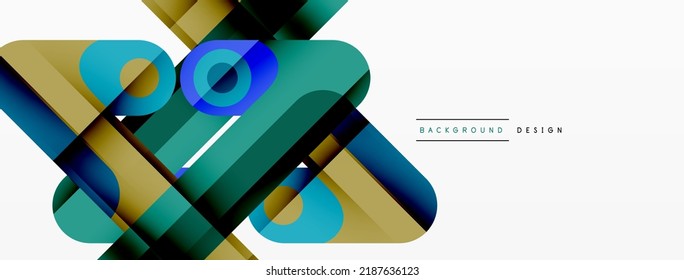 Líneas de fondo abstracto creativo geométrico. Composición de línea de color brillante para papel de pared, pancarta, fondo o aterrizaje