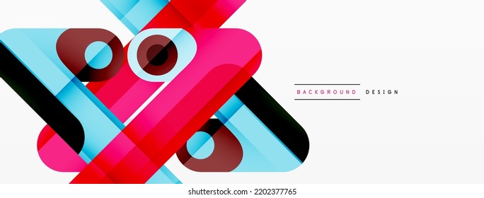 Líneas de fondo abstracto creativo geométrico. Composición de línea de color brillante para papel de pared, pancarta, fondo o aterrizaje