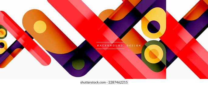 Lines geometric creative abstract background. Bright color line composition for wallpaper, banner, background or landing